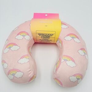 Stoney Clover x Target Pink Rainbow Memory Foam Travel Pillow Luggage Clip NEW